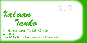 kalman tanko business card